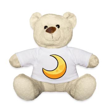 Lune en jaune chaud - Nounours - blanc - Devant