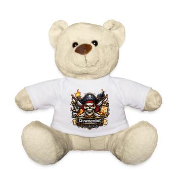 Crewmember Piraten-Skull Schatz Badge - Teddy - Weiß - Vorne