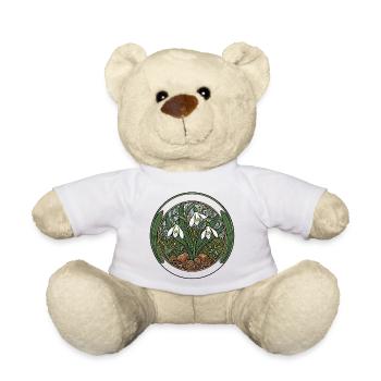 Schneeglöckchen im Art Nouveau Kreis - Teddy - Weiß - Vorne