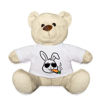 Hase Brille Karotte Comic - Teddy - Weiß - Vorne