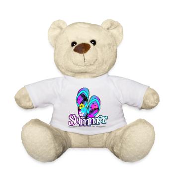 Summer Flip Flop - Teddy Bear - white - Front