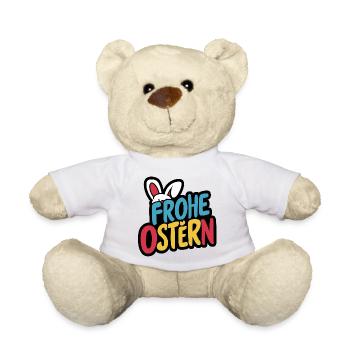 Frohe Ostern Hase - Teddy - Weiß - Vorne