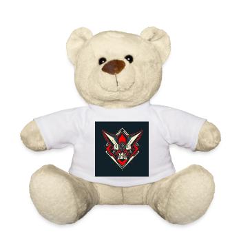 Schädel-Krieger-Emblem - Teddy - Weiß - Vorne