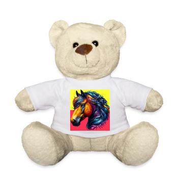 cheval - Nounours - blanc - Devant