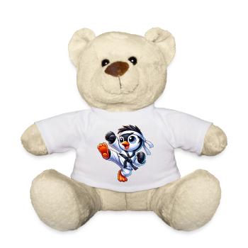Mignons Penguin Karate Kick Arts Martiaux - Nounours - blanc - Devant