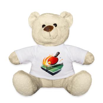 Tischtennis Shirt Ping Pong Verein Spieler - Teddy - Weiß - Vorne