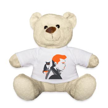 Mann mit Katze - Tusarisa - Teddy - Weiß - Vorne