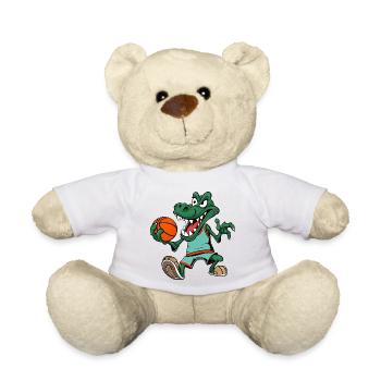 Crocodile joueur de basket-ball - Nounours - blanc - Devant