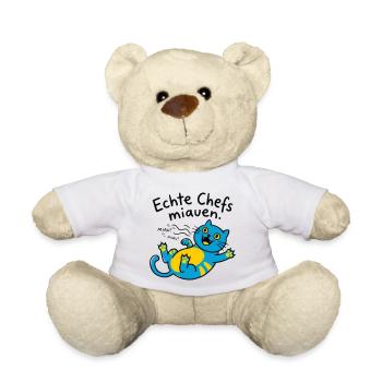 Fröhliche blaue Katze Miauen - Teddy - Weiß - Vorne