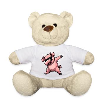 Dabbing Schwein - Teddy - Weiß - Vorne