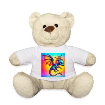 dragon - Teddy Bear - white - Front