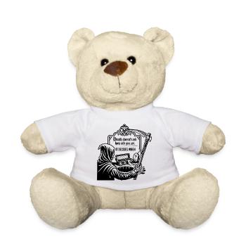 Der Tod fragt nicht, wie alt du bist, Gothic Skull - Teddy - Weiß - Vorne