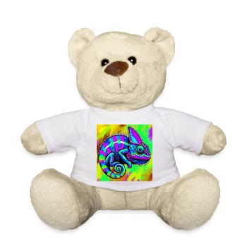 chameleon - Teddy Bear - white - Front