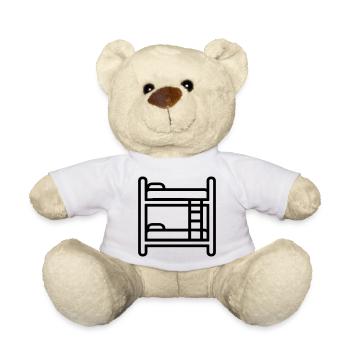 bunk bed - Teddy Bear - white - Front