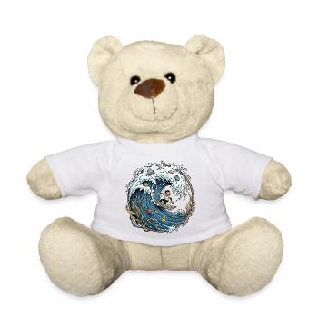 Surfers, surfers and the sea - Teddy Bear - white - Front