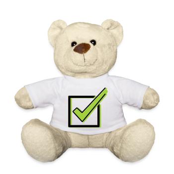 Häkchen Checkliste Box Comic - Teddy - Weiß - Vorne