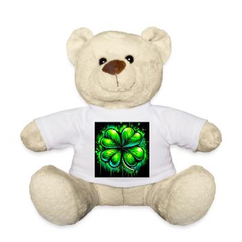Four-leaf clover - Teddy Bear - white - Front