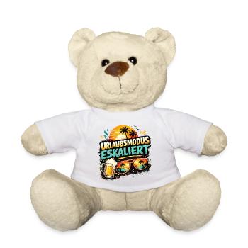 Urlaubsmodus eskaliert Palmen und Bier - Teddy - Weiß - Vorne