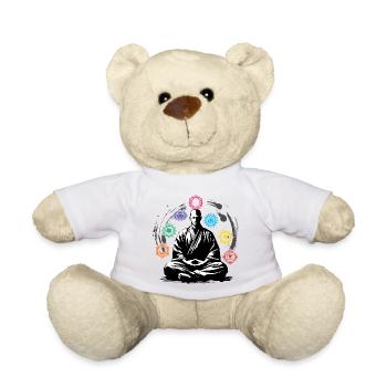 Méditation du chakra Zen Détendez-vous - Nounours - blanc - Devant