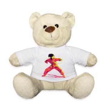 Karate Girl Retrowave - Teddy Bear - white - Front