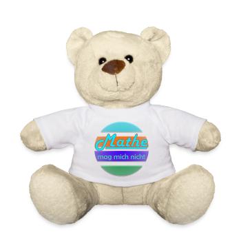 Mathe mag mich nicht Neon Banner - Teddy - Weiß - Vorne