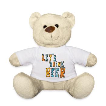 Lass uns Bier trinken  - Teddy - Weiß - Vorne