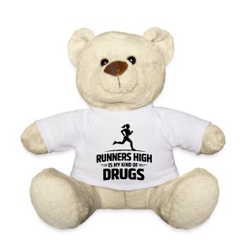 Runners high is my kind of drugs - WOMAN - Teddy Bear - white - Front