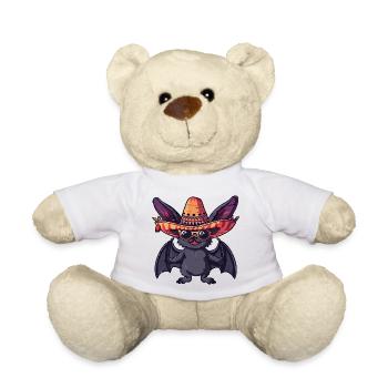 Fledermaus Lustig Sombrero - Teddy - Weiß - Vorne