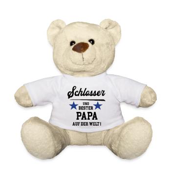 Schlosser Bester Papa Vatertag Geburtstag - Teddy - Weiß - Vorne