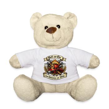 Gott zur Ehr Feuerwehremblem - Teddy - Weiß - Vorne