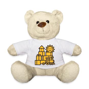 Jouets ferroviaires Blocs de construction - Nounours - blanc - Devant