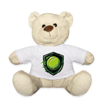 Tennis-Schild im Dynamik-Stil - Teddy - Weiß - Vorne