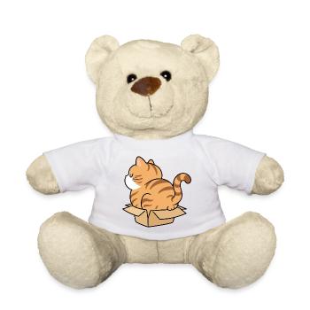 Chaton dans une boîte - Nounours - blanc - Devant