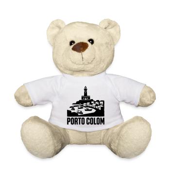 Porto Colom Silhouette Wahrzeichen - Teddy - Weiß - Vorne