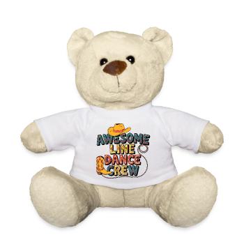 Cowboy Line Dance Crew - Teddy Bear - white - Front