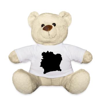 Karte der Elfenbeinküste - Teddy - Weiß - Vorne