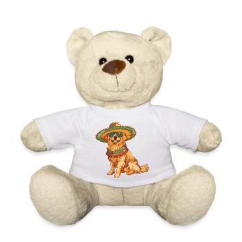 Chien Golden Retriever Sombrero - Nounours - blanc - Devant