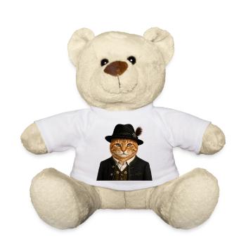 Black Forest tomcat in traditional costume - Teddy Bear - white - Front