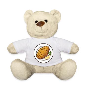 Schnitzel geht immer | mit Zitrone und Petersilie - Teddy - Weiß - Vorne