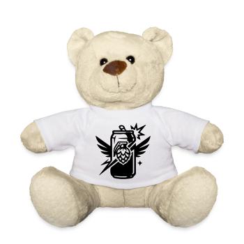 Bierdose Hopfen Dose Bier - Teddy - Weiß - Vorne