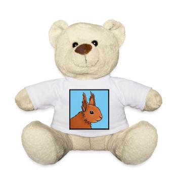 Illustration d’écureuil bleu - Nounours - blanc - Devant