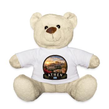 Athens Greece Mediterranean City Holidays - Teddy Bear - white - Front