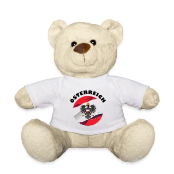 Österreich Fahne - Teddy - Weiß - Vorne