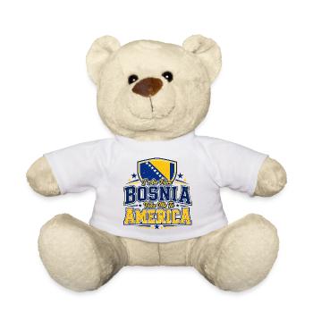 Maillot du drapeau de Bosnie Origines bosniaques fières pour toujours - Nounours - blanc - Devant