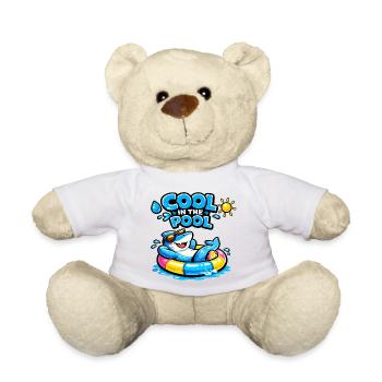 Cool im Pool Hai Spaß - Teddy - Weiß - Vorne