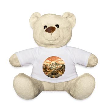 LKW Fahrer Lastwagen Fernverkehr Straße Berge - Teddy - Weiß - Vorne