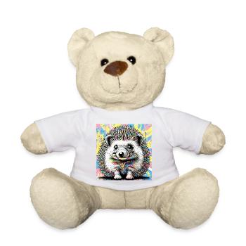 hedgehog - Teddy Bear - white - Front