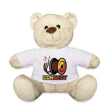 Logo de câble à bobines - Nounours - blanc - Devant