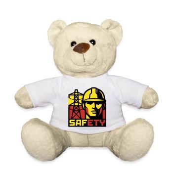 Electrician Power Pole Logo - Teddy Bear - white - Front