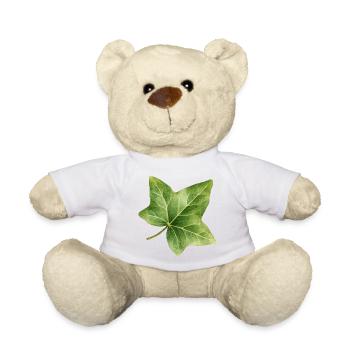 Illustration aquarelle de feuilles de lierre - Nounours - blanc - Devant